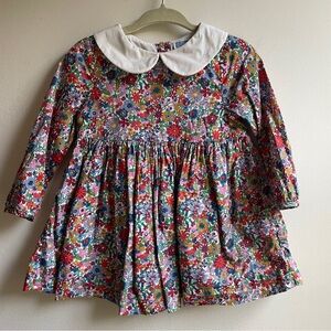 Jacadi Liberty Fabric Floral Collared Dress